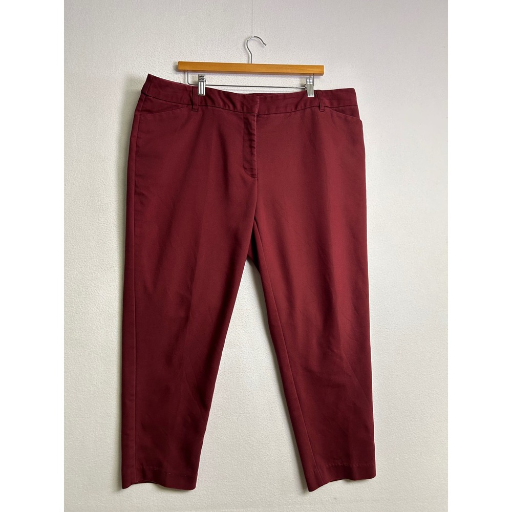 Professional Career Liz Claiborne Womens 16W Burgundy Emma Classic Pants